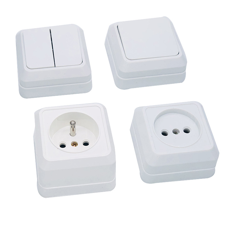 European SR series wall switch, double hole, double French floor socket board, insulated baby&#039;s electric socket