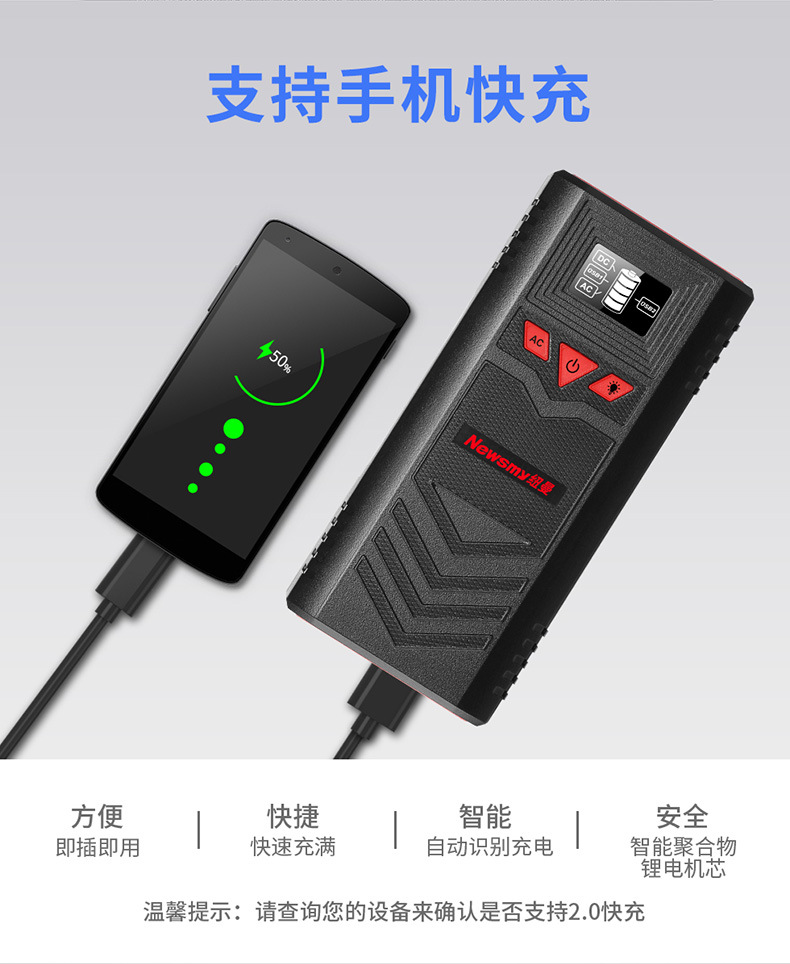 Newman N85 Car Ignition Battery Outdoor Emergency Start Power Supply 12V Large Capacity Charging Electric Treasure Artifact