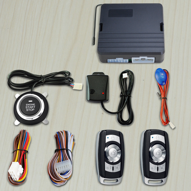 12V Universal Car Modification OneClick Start System Remote Control Remote Ignition Vibration Alarm AntiTheft Device