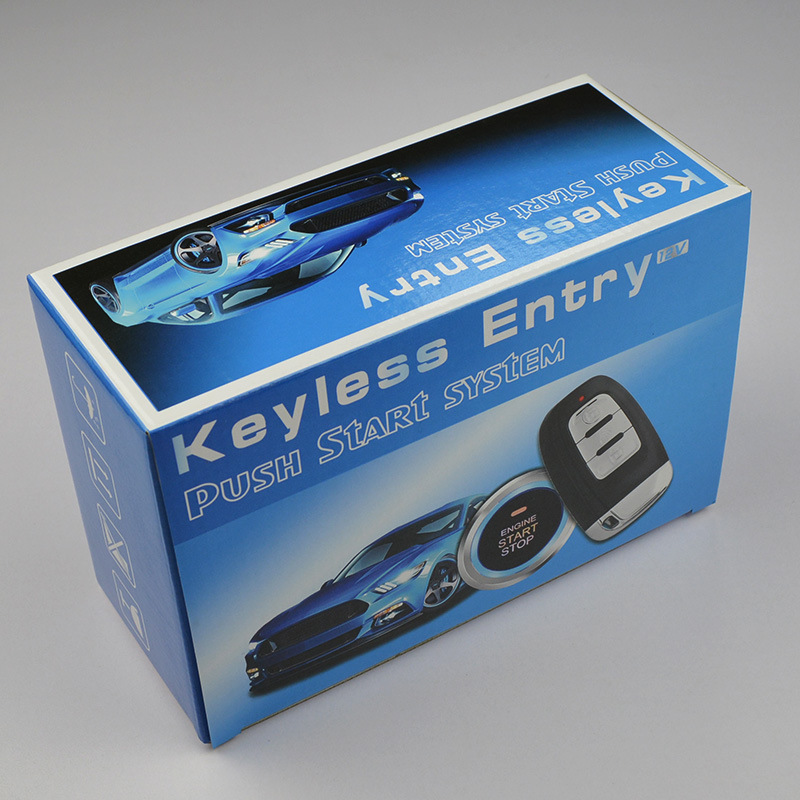12V Universal Car Modification OneClick Start System Remote Control Remote Ignition Vibration Alarm AntiTheft Device