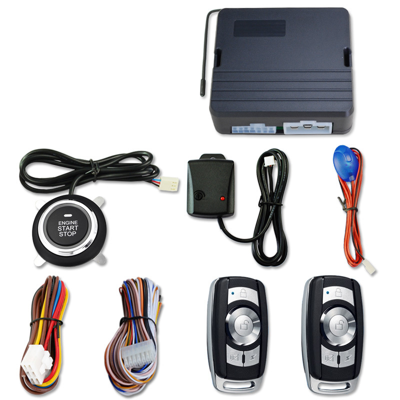 12V Universal Car Modification OneClick Start System Remote Control Remote Ignition Vibration Alarm AntiTheft Device