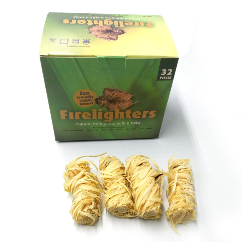 Hot Selling 12 Pcsbox Charcoal Wax Wood Rod Ignition Roll Fireplace Oven Parts Ignition Wood Fuel Combustion Roll