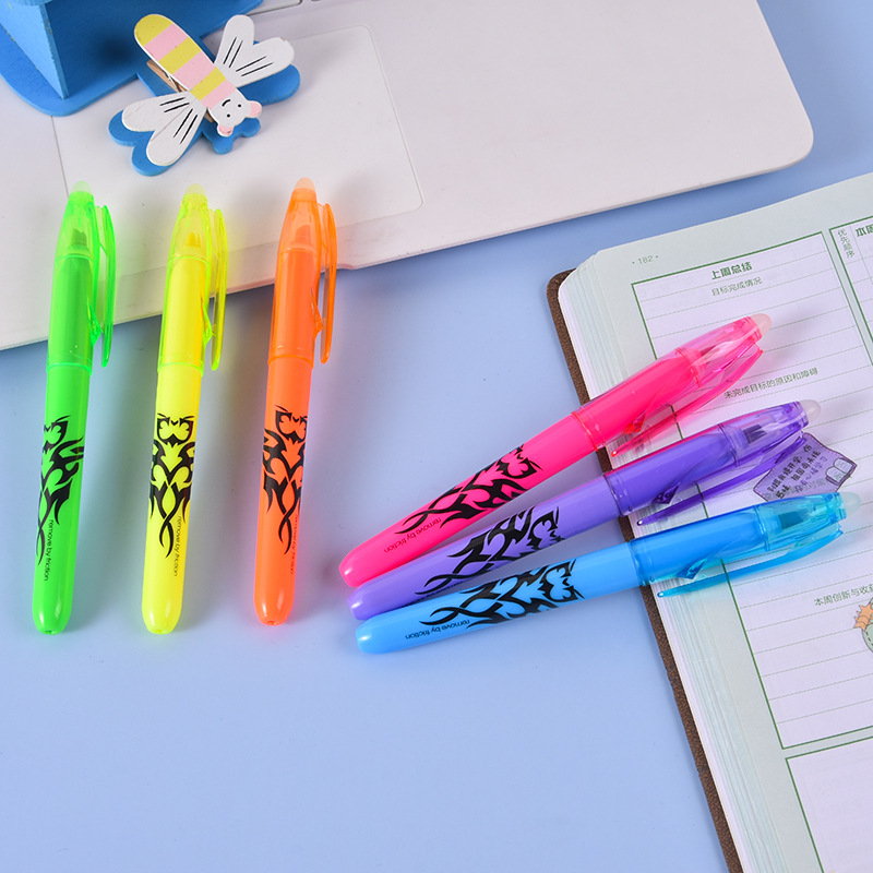 Hand Account Color Erasable Fluorescent Pen Multi-Color Friction Fluorescent Temperature Control Pen Foreign Trade Color Erasable Ignition Vanishing Pen