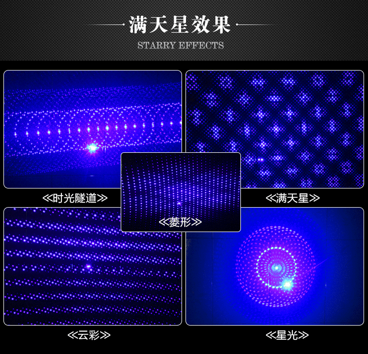 High-power local tyrant gold blue laser flashlight ignition smoke defensive laser micro-business explosion models
