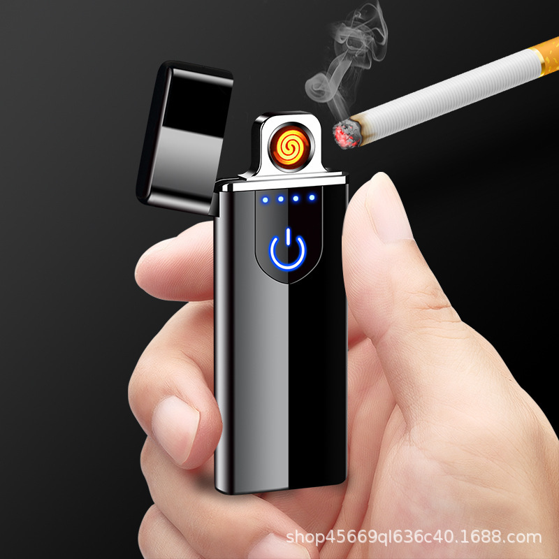 Ultra-Thin Touch Screen Charging Lighter Portable Cigarette Lighter Double-Sided Ignition USB Lighter Cigarette Lighter Jl707