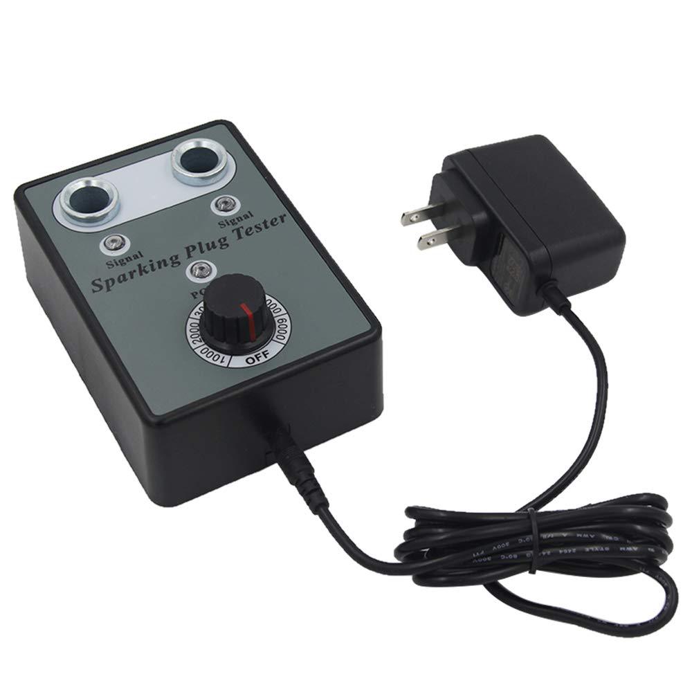 Automobile Spark Plug Ignition Tester Double Hole Spark Plug Tester Spark Plug Test Bench Ignition Diagnosis Equipment