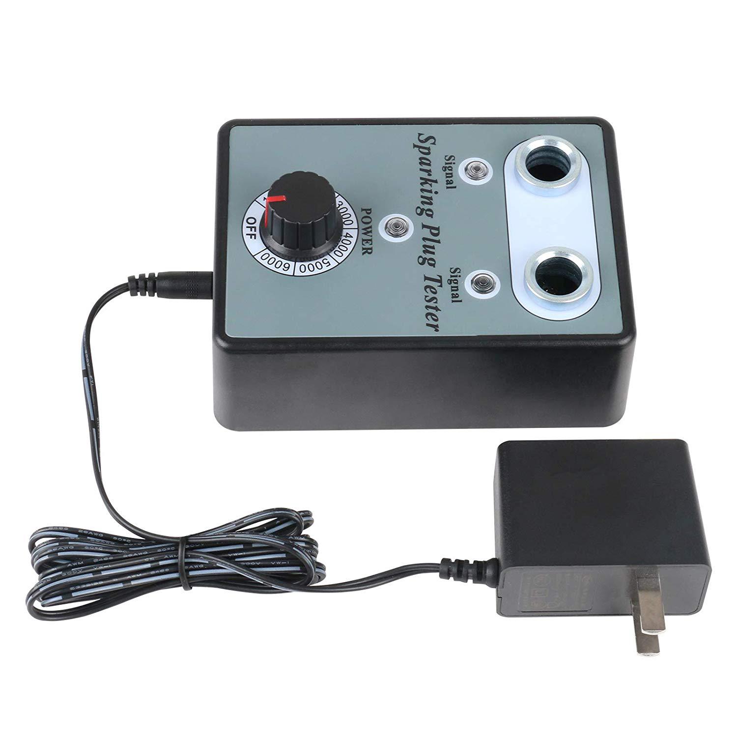 Automobile Spark Plug Ignition Tester Double Hole Spark Plug Tester Spark Plug Test Bench Ignition Diagnosis Equipment