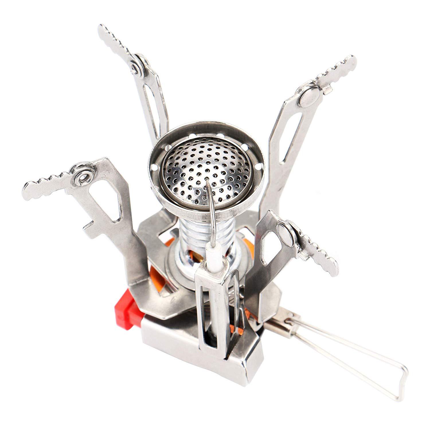 Amazon Hot Sale Outdoor Camping Furnace End Mini Stove Head Integrated with Electronic Ignition Portable Picnic Stoves