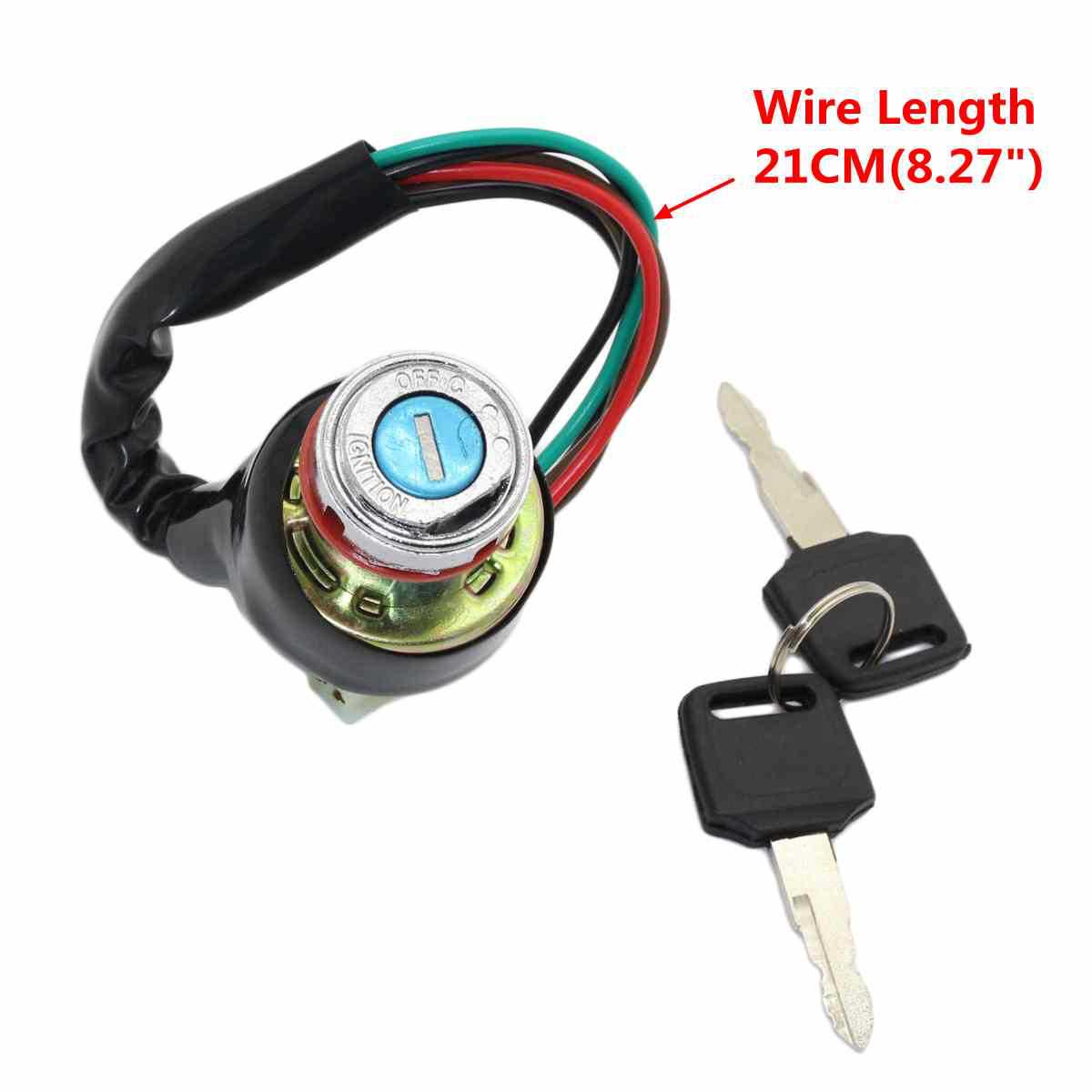 Off-Road Motorcycle ATV Kart Accessories Universal 9-Hole 6-Wire Ignition Start Switch Electric Door Lock Key