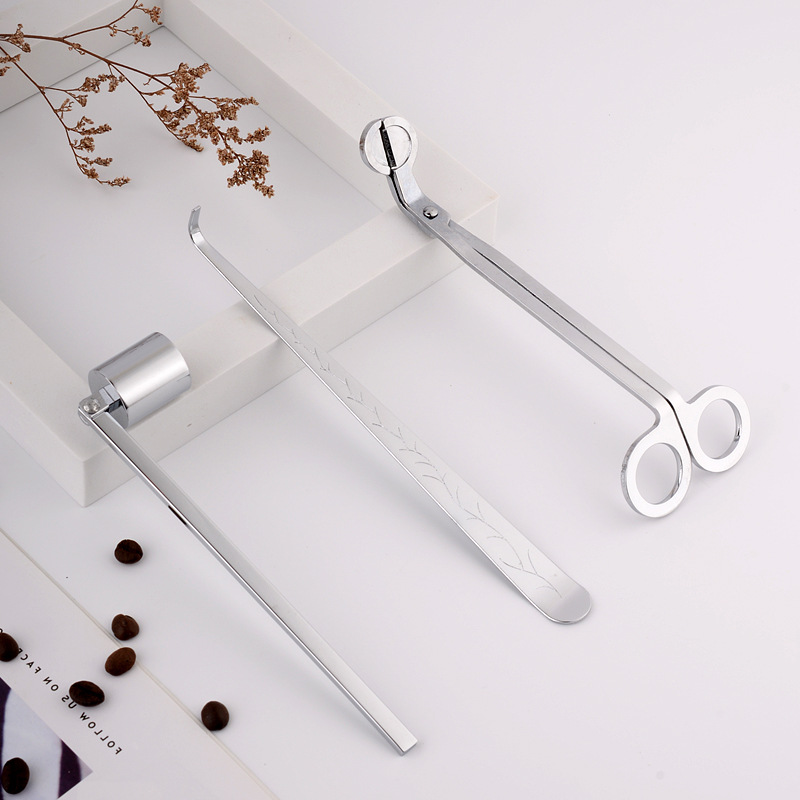 Manufacturer Aromatherapy Extinguishing Candle Tool Three-Piece Suit Extinguishing Candlewick Scissors Bell Cover Hook Igniter Candle Suppressor