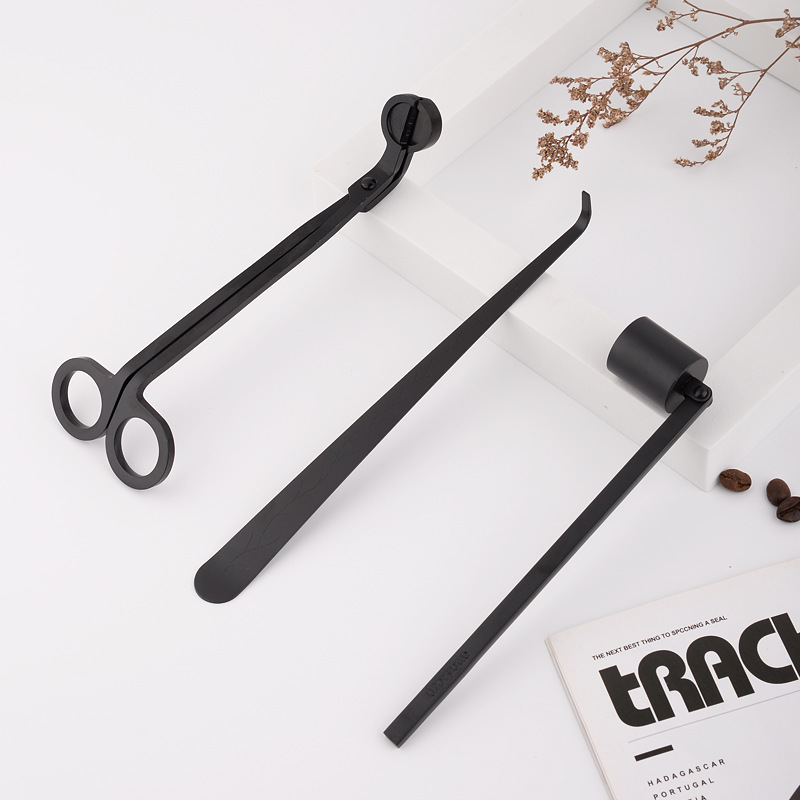 Manufacturer Aromatherapy Extinguishing Candle Tool Three-Piece Suit Extinguishing Candlewick Scissors Bell Cover Hook Igniter Candle Suppressor