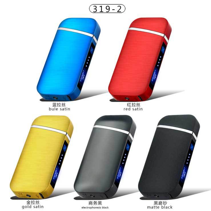 Jinlun Double Arc Electronic Charging Lighter Creative Metal Windproof Cigarette Lighter Gift Igniter Jl319