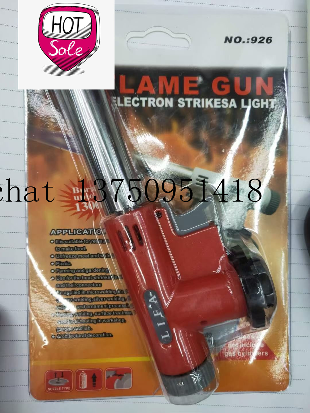 LF-608 GAS TORCH  Large Pipe Igniter Burning Torch Flame Gun Spray Gun Gas Stove Gun Lighter Liquefied Gas Spray Gun