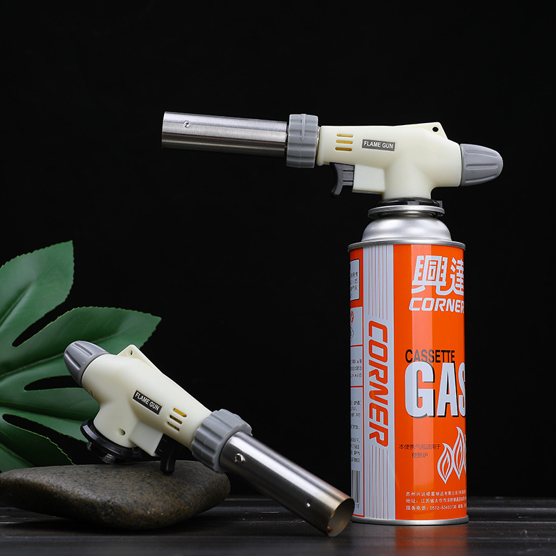 Portable Spray Gun Head Card Type Flame Gun Roast Pig Hair Baking Welding Torch Igniter Blow Torch Flamer Flame Gun Head
