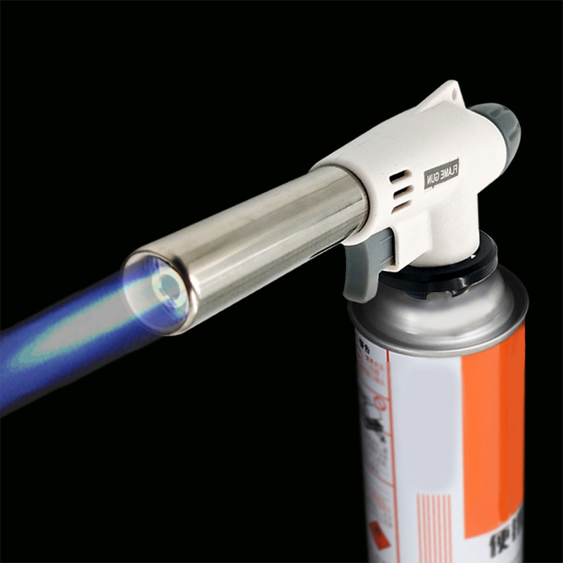 920 Card Type Gas Tank Flame Gun Outdoor Barbecue Torch Kitchen Baking Igniter Burning Pig Hair Flame Gun Nozzle