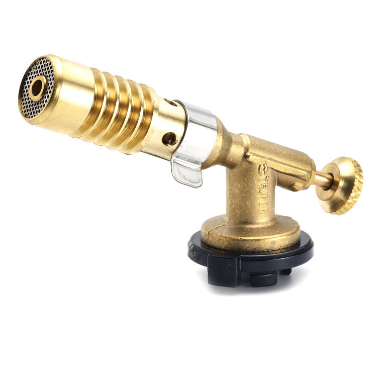 Copper Flame Gun Butagas Portable Card Spray Gun Small Welding Torches Outdoor Camping Barbecue Igniter Spray Gun