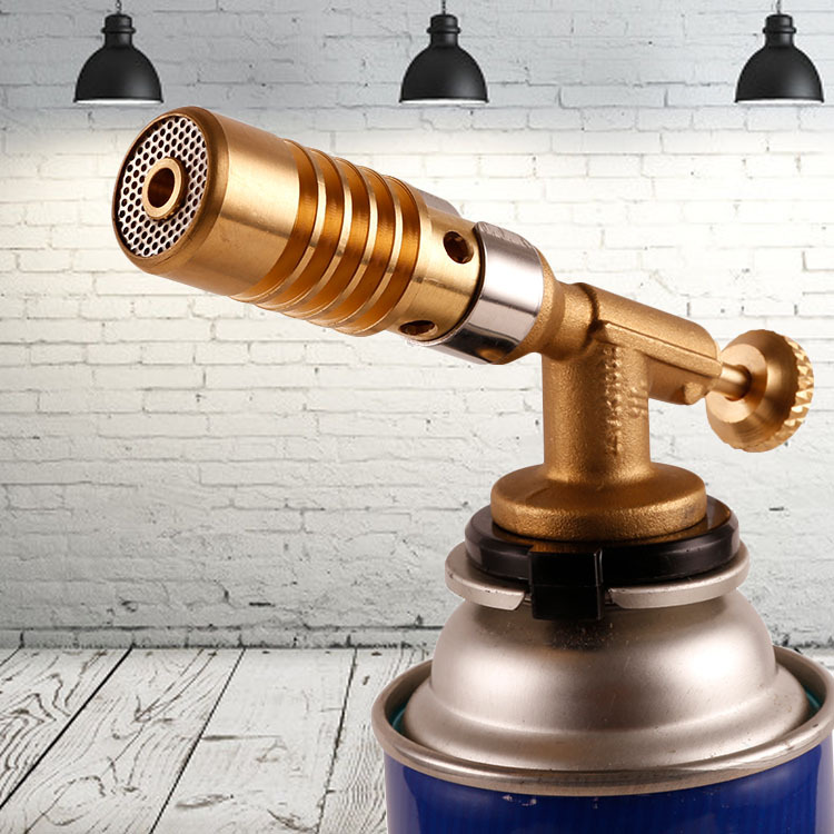 Copper Flame Gun Butagas Portable Card Spray Gun Small Welding Torches Outdoor Camping Barbecue Igniter Spray Gun