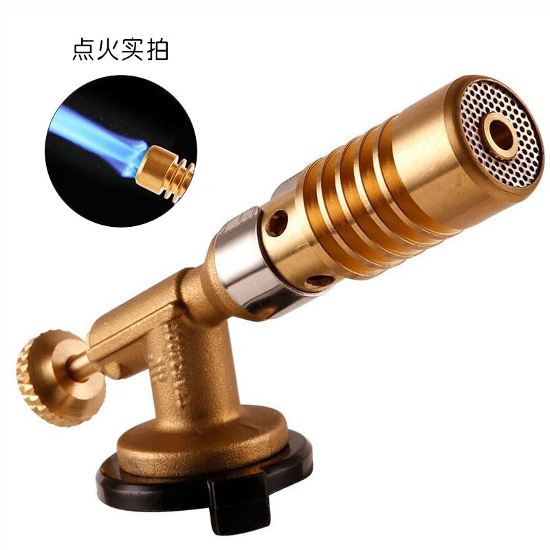 Copper Flame Gun Butagas Portable Card Spray Gun Small Welding Torches Outdoor Camping Barbecue Igniter Spray Gun
