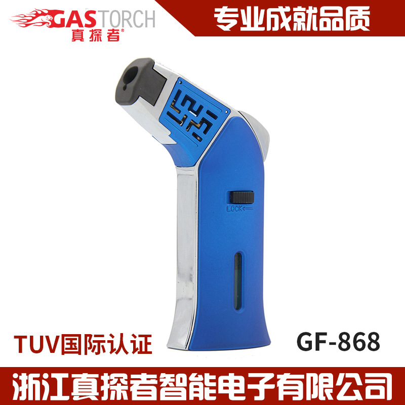 Real Explorer Wind-Resistant Lighter High Temperature Welding Gun Spray Gun Igniter Cigar Moxibustion Lighter Ignition Small Gun Spray