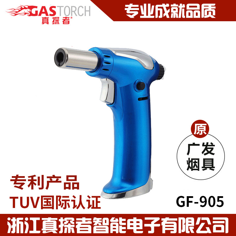 Real Explorer Outdoor Barbecue Flame Gun Kitchen Stove Igniter Flame Spray Gun Portable Large Torch Lighter Welding Gun