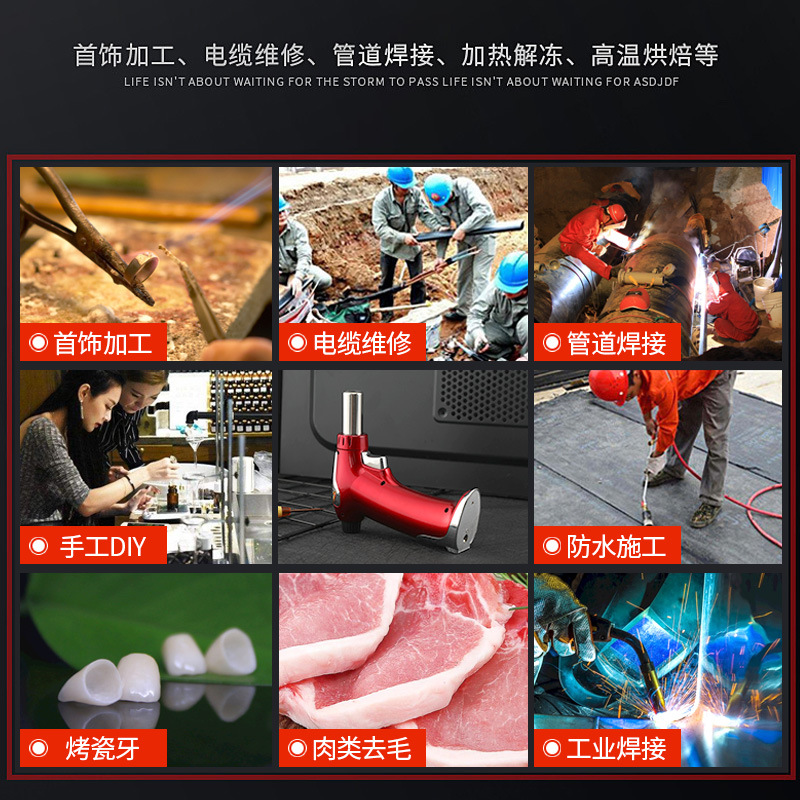 Real Explorer Outdoor Barbecue Flame Gun Kitchen Stove Igniter Flame Spray Gun Portable Large Torch Lighter Welding Gun
