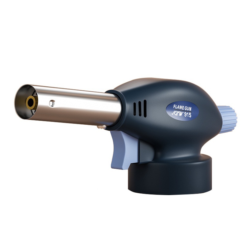 915 Flame Gun Portable Card Type Gas Tank Roast Pig Hair Baking Flame Igniter Blow Torch Butane Gas Welding Spray Gun Head