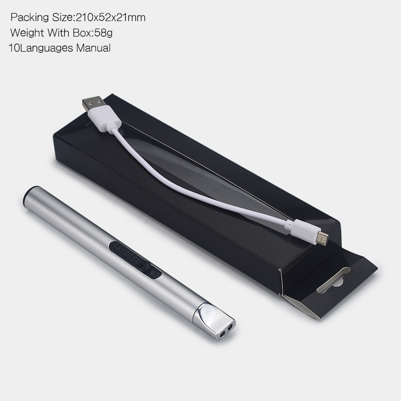 Cross-Border Mini USB Arc Burning Torch Kitchen Igniter Outdoor Barbecue Camping Lighter Windproof