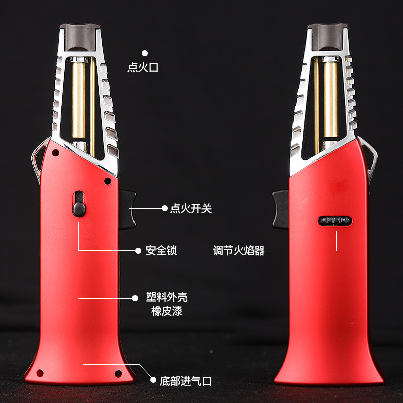 Real Explorer Western Kitchen Flame Gun Large Direct Punch Wind-Resistant Lighter Repair Tool Welding Spray Gun Kitchen Stove Igniter