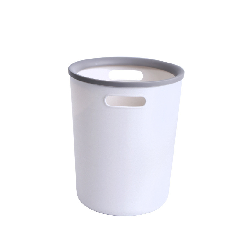 Trash Can Large Kitchen Classification Office Fashion Coverless Trash Basket Bedroom Bathroom Pressure Ring Dust Basket