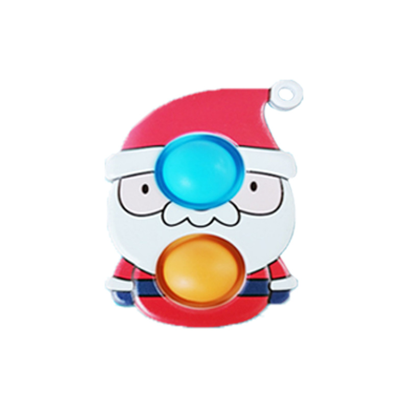 Christmas Finger Bubble Music Rat Killer Pioneer Keychain Pressure Reduction Toy Silicone Squeeze Board Decompression Toy