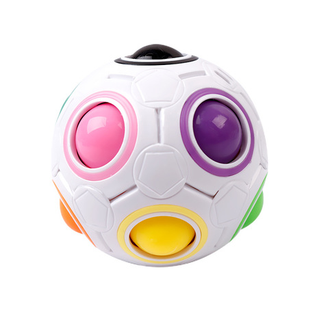 Creative Cube Football Children&#039;s Educational Toys Magic Rainbow Ball Pressure Toys Magic Rainbow Ball Factory Wholesale