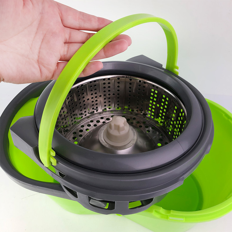 Hand Wash-Free Lazy Rotating Mop Dual Drive Mop Cleaning Mop Hand Pressure Mop Mop Bucket Set Wholesale