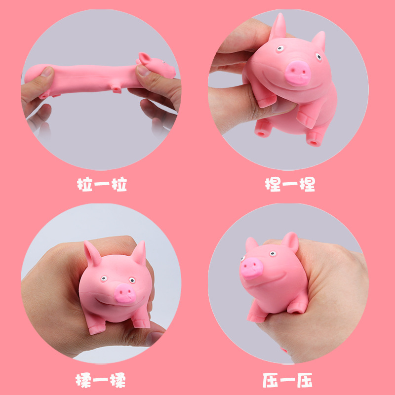 Factory Direct Supply Decompression Pink Lalazhu Creative Funny Pat Pig Vent Pressure Reduction Toy Vent Artifact