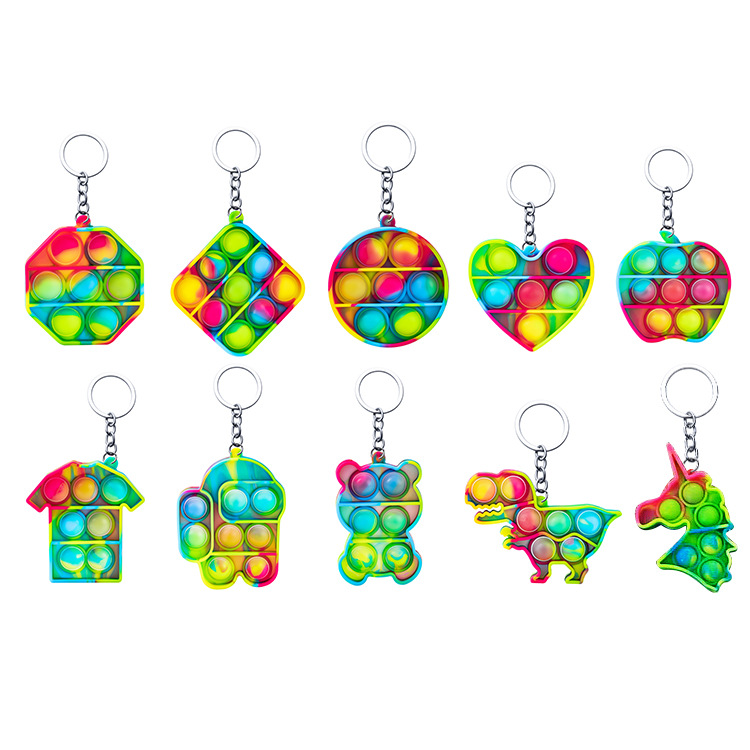 Finger Bubble Music Pressure Reduction Toy Decompression Rat Killer Pioneer Can Press Practice Board Decompression Press Keychain Toy