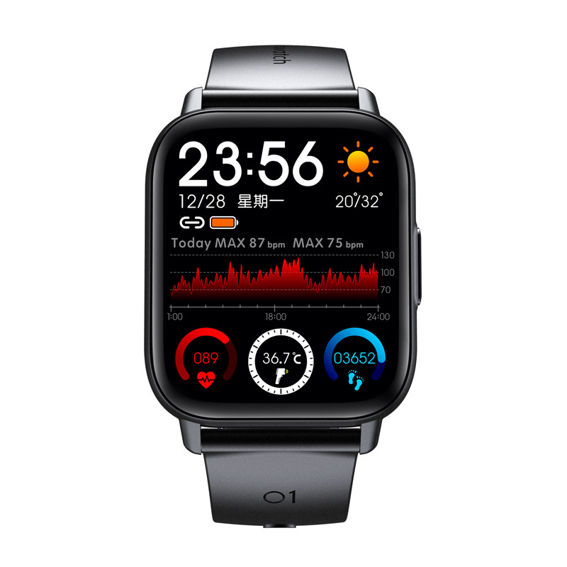 Cross-Border New Arrival Qs16pro Full Touch Sport Step Counting Smart Watch Blood Oxygen Blood Pressure Heart Rate Taking Temperature