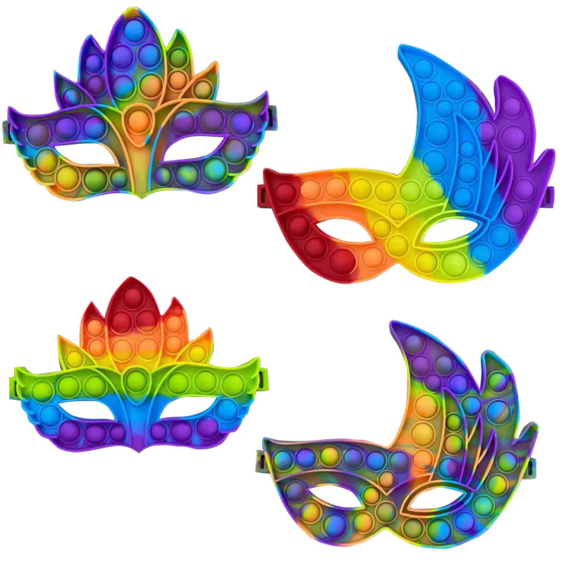Cross-Border New Amazon Dance Mask Rat Killer Pioneer Silicone Toy Puzzle Pressure Relief Bubble Finger Toy