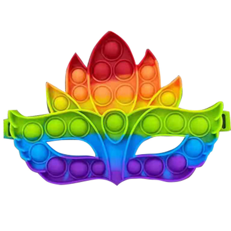Cross-Border New Amazon Dance Mask Rat Killer Pioneer Silicone Toy Puzzle Pressure Relief Bubble Finger Toy