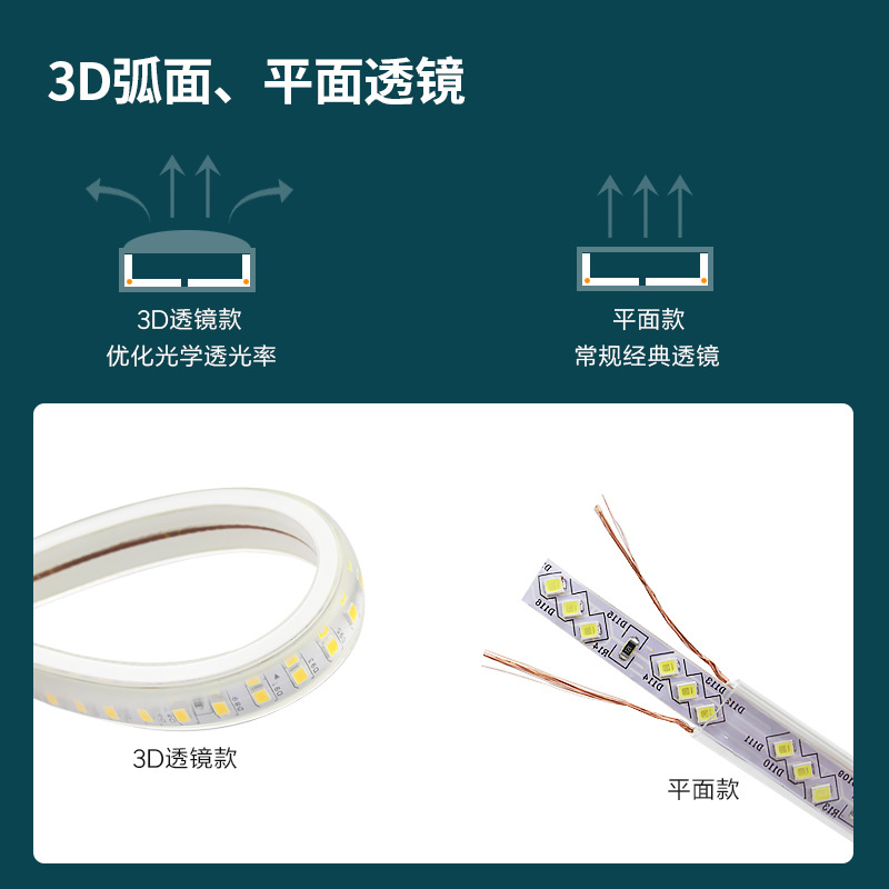 LED Light Strip 5730 Outdoor Waterproof High Pressure 220V Home Decoration Led Stair Lighting 2835 Double Row Ceiling Soft Light Strip