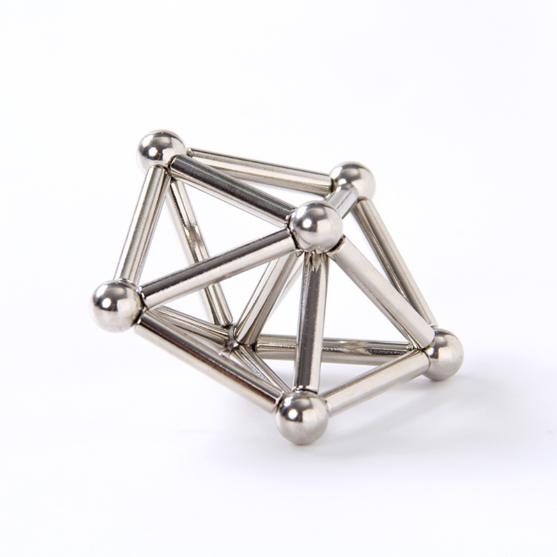 Cross-border hot style optional buck ball magnetic bar combination set iron bar toy magnetic pressure relief magnet ball