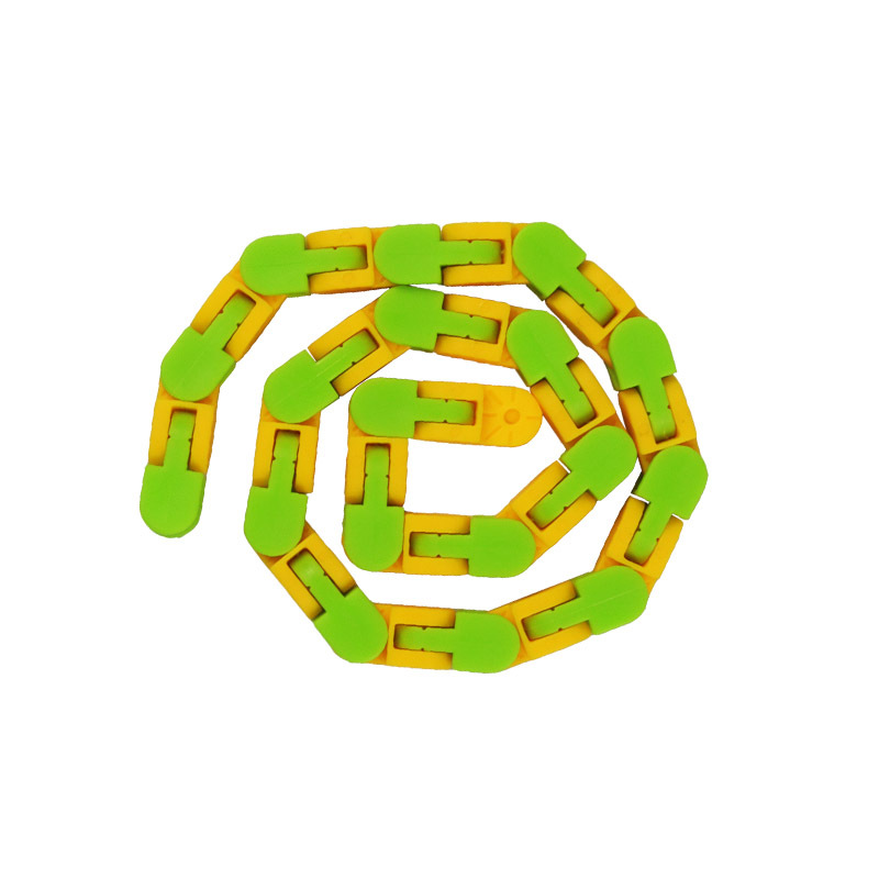 Wholesale Amazon Pressure Relief Toy Rotatable Pressure Reduction Toy Fluid Bracelet 24-Section Bicycle Track Chain
