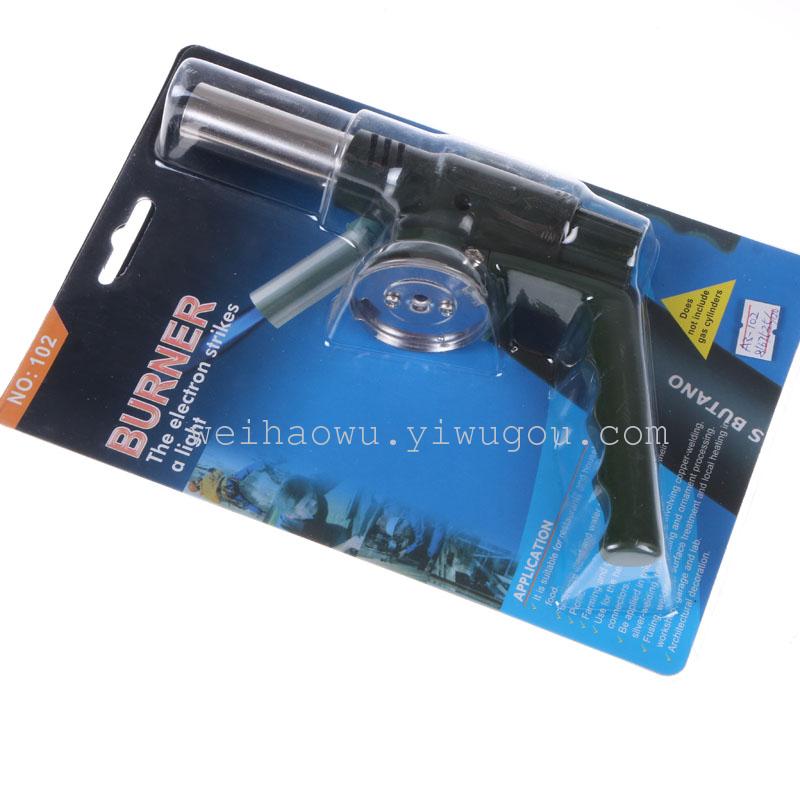 Electronic Flame Gun Igniter Blow Torch Butane Gas Tank Gun Head