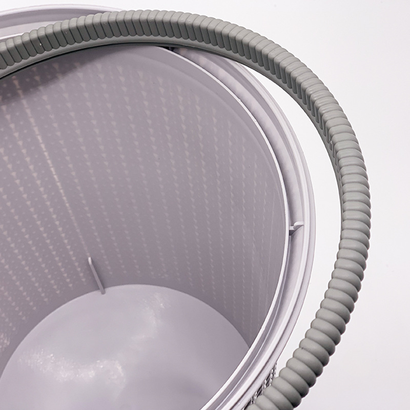 Pp Rattan-like Trash Can Classification Wet and Dry Trash Can Living Room Bedroom Bathroom Kitchen Pressure Ring Toilet Pail 12L