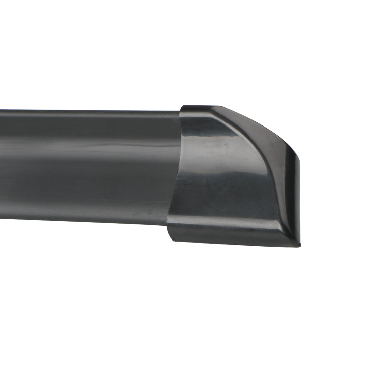 Car Universal Rubber Tail Punch-Free Pressure Tail Top Wing Spoiler Imported Pu Pure Black 3.5cm Wide
