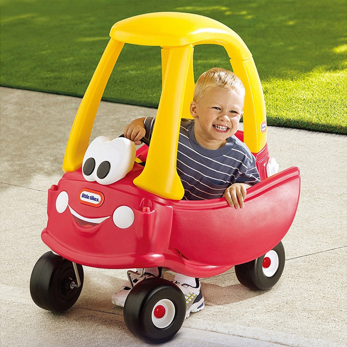 US Imported Little Tek Children&#039;s Small House Car Baby Four-Wheel Princess Car Treadmill Small Police Car Taxi Truck