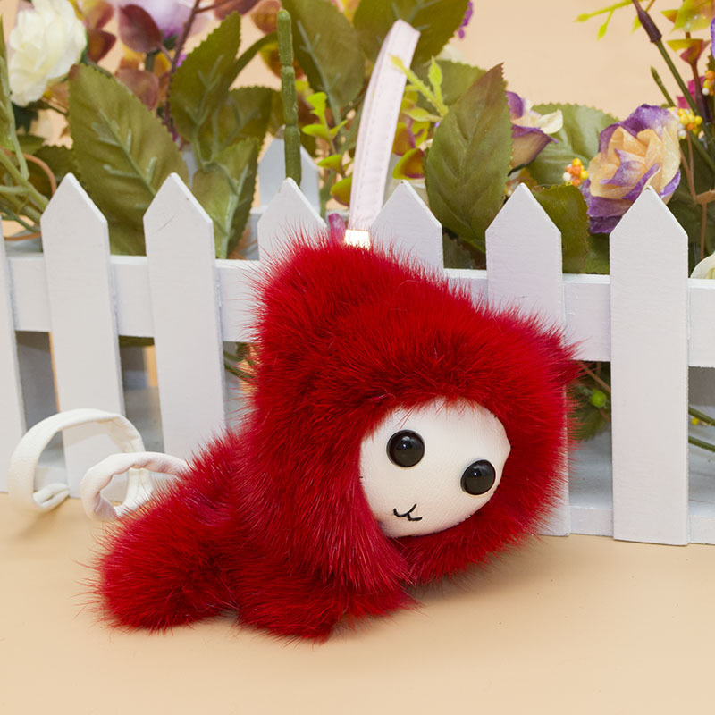 202020new Product Import Mink Fur Monkey Pendant Bag Pendant High-End Car Pendant Wholesale
