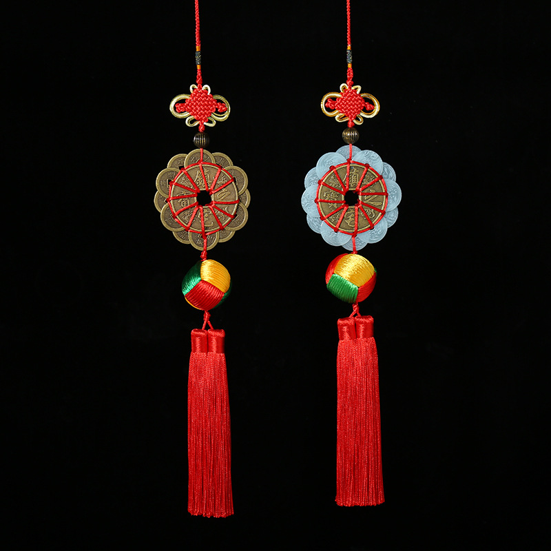  imported thickly copper coin and ball Chinese knot car mounted Chinese knot custom-made