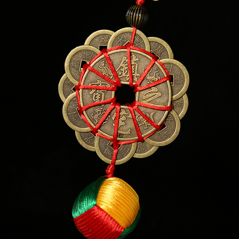  imported thickly copper coin and ball Chinese knot car mounted Chinese knot custom-made
