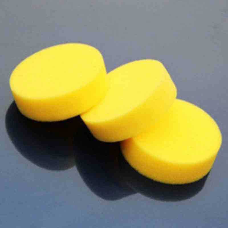 Car Waxing Polish Sponge Car Cleaning Brush Tools round Sponge Non-Crimping Sponge Factory Direct Sales