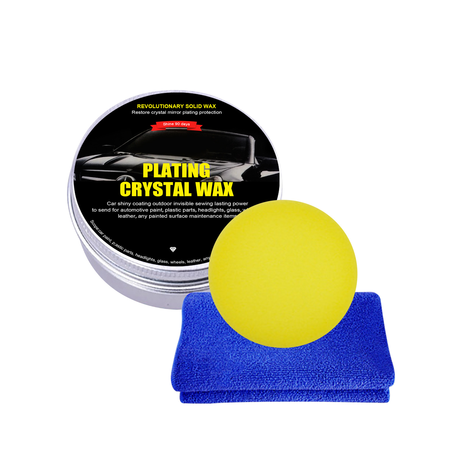 Foreign Trade Cross-Border Car Electroplating Crystal Coating Wax Waterproof Anti-Fouling Maintenance Car Wax Car Paint Scratches Repairing Wax