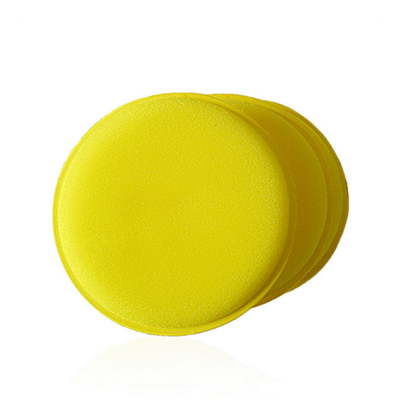 Car Supplies Car Sponge Tools Edge Pressing Waxing Sponge Compressed round Waxing Sponge 12 Pieces a Pack